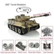 1/16 7.0 Henglong Tiger I RTR BB IR RC Tank 3818 Barrel Recoil Metal Track Wheel