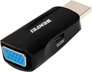 HDMI to VGA, Benfei Compact Gold-Plated HDMI to VGA Adapter (Male to Female) Compatible for Computer, Desktop, Laptop, PC, Monitor, Projector, Raspberry Pi, Roku, Xbox, PS4, MacBook, Mac Mini and More
