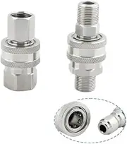 Pressure Washer Quick Connect Kit 3/8 Inch Female and Male Thread Pressure Washer Adapter Hose Fittings Stainless Steel(Burgundy)