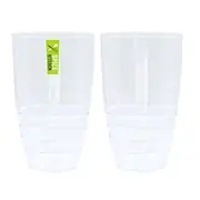 2 x Plastic Tall Tumbler 670ML Reusable Coffee Tea Cup Glasses Drink Barware