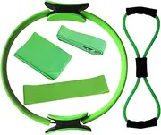 Pilates Ring Set - Resistance Band for Chest Expanding | Pilates Ring Set, Glute Bands, Stretching Equipment for Legs, Arms and Thighs, Weight Loss for