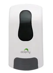 Dolphy Manual ABS Soap & Sanitiser Dispenser 1000ml - Refillable Wall Mounted Unit for Liquid Soap, Shampoo, Conditioner & Lotion - White