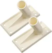 HEMOTON 2Pcs Plastic Flag Pole Bracket Wall Mount Holder for Flags Durable Flagpole Stand for Courtyards Gardens Celebrations Weather Resistant Design