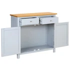 Solid Oak Wood Sideboard Storage Cabinet Furniture 90/110x33.5x70 cm vidaXL