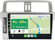 [Keconsing] [4G + 64G] IPS 10.1 Inch Android 14 Car Radio for Toyota Land Cruiser Prado 150 2013-2017 with Navi Octa Core [Built-in CarPlay/Android Car/DSP/Mirror Link/GPS Navi/360 Camera/Bluetooth 5.0