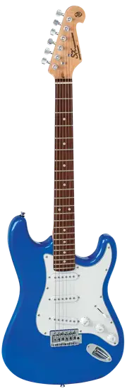 SX SE1SK 4/4 Size Electric Guitar Kit - Electric Blue