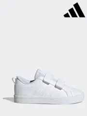 adidas White VS Pace 2.0 Hook and Loop Trainers (E34220) | $65