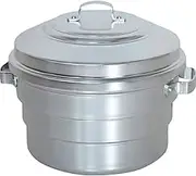 Subaa Hard-Anodized Aluminum Idly Maker/Steamer/Cooker/paanai_Wt-1200Gram (Silver, 10 kuzhi)