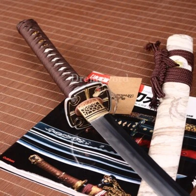 Kobuse Clay Tempered Katana Japanese Samurai Sword for Battle Brass Tsuba