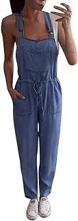 [Generic] Short Jumpsuit Overalls Trousers Women Jumpsuits Pants Long Denim Jeans Bib Dungarees Women's Jumpsuit Jumpsuits for Thick Women