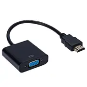 Roreta HD 1080P Digital to Analog Converter Cable HDMI-compatible to VGA Adapter For PS4 PC Laptop TV Box to Projector Displayer - Black