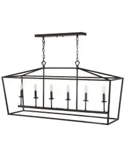 JONATHAN Y 6-Light Pagoda Bronze Pendant