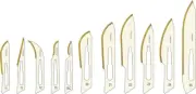 House Brand SU314 Surgical Scalpel Blades Carbon Steel Sterile 100/Pk #12B
