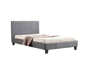 King Single Linen Fabric Bed Frame Grey