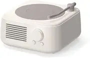 Retro mini Speaker, Wireless Portable Bluetooth Speaker, 360° Surround Sound, Old-Fashioned Style, 10-Hour Ultra-Long Battery Life (Moon White)
