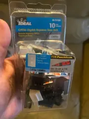 Ideal #89-751WH 10 Pack. CAT5e Gigabit Keystone Data Jack.