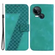 For Tecno Spark 10 5g 7-shape Imprinted Leather Wallet Stand Case Shockproof Phone Cover