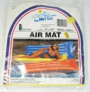 Vintage 1992 NEW Inflatable Air Mat Float 72x27 Wet Set Pool Swim Yellow NOS