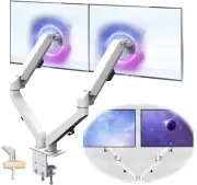 HEYMIX Dual Monitor Arm, Adjustable Computer Monitor Stand Gas Spring Swivel Dua