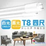 在飛比找遠傳friDay購物優惠-【ADATA威剛】 18W T8 4尺 LED 高效玻塑燈管