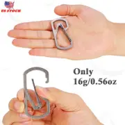 TOMSHOO Titanium Carabiner Key Chain Holder Large capacity Double-loop Q3O3