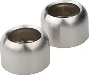 2pcs Wardrobe Pipe Bracket Hanging Rail Rod Support Socket Inner Dia 19mm
