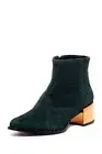 Ivy Kirzhner Cirque Green Pointed Toe Dress Ankle Boots Metallic Ankle Boot