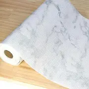 Drawer Liners for Kitchen Cabinets 14 Inch Wide X 20 Ft Shelf Liners Non Slip Cabinet Liners Non-Adhesive Waterproof Marble Pattern Printed Drawer Mat for Shelves Cupboard Fridge Pantry Bathroom