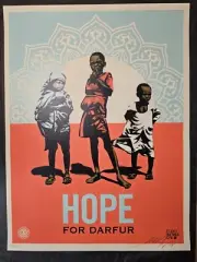 Shepard Fairey Hope For Darfur Signed #d Screen Print Poster 2008 Obey Giant