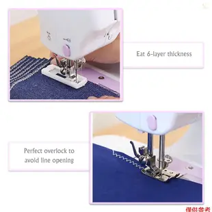 Sun6便攜式縫紉機電動家用工藝修補迷你縫紉機12針2速帶腳蹬非常適合輕鬆縫紉初學者