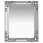 Wall Mirror Baroque Style 50x60 cm Silver vidaXL