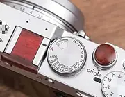 Wooden Surface Camera Soft Shutter Release Button with Hot Shoe Cover (Color : Red 1 Set)