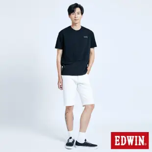 【EDWIN】男裝 EDGE基本五袋短褲(白色)