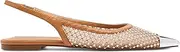 [IBDPOSH] Slingback Flats for Women Stylish Pointed Toe Design with Rhinestone Embellishments Comfortable Mesh Material for Breathable Slip on Experience