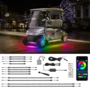 Roykaw Golf Cart LED Strip Lights, Underglow Neon Light Kit Compatible with EZGO