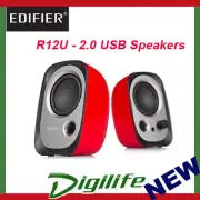 Edifier R12U USB Power 3.5mm AUX Multimedia Speakers - Red