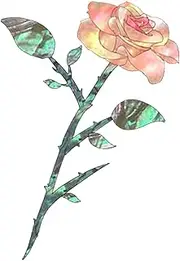 Guitar Decals - Rose Magnolia Inlay Sticker Decal - Removable Rose Stickers, Musical Instruments Decorations, Inlay Sticker for Guitar Headstock