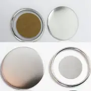100 Sets 2" Mirror Button Stainless Steel Keychain DIY Gift Button Makers