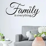 YOYOJOY Family is Everything Wall Decals Quote Home Decor Art Quote Decals Removable Wall Art Stickers Decal Home Decor(Black)