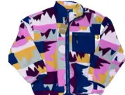 Patagonia Women's Synchilla Full Zip Fleece Jacket Frontera Marble Pink S