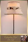 Floor lamp, white lamp, flower lamp, art deco lamp