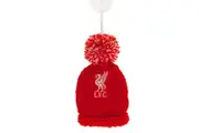 Liverpool FC Bobble Hat Car Mirror Decoration (Red) (One Size)