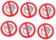 SUPVOX 6pcs Safety Warning Sign Stickers Do Not Touch Labels for Factory Machine Safety Reliable Adhesive Caution Decals Highly Visible for Workplace Home Use