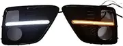 LED DRL Daytime Running Light Front Fog Lamps with Turn Signal Assembly Accessories Compatible With Subaru WRX STi 2015 2016 2017