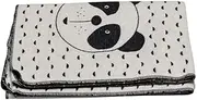 David Fussenegger Off White Panda Bear Juwel Single Bed Blanket