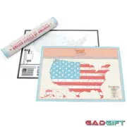 Luckies USA Travel Scratch Off Map & Gift Tube