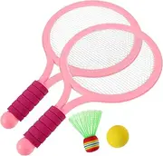 MOTHNUR 1 Set Badminton Racket Set Model Racquet with Shuttlecocks Soft Balls for Family Play Enhances Parent Bonding Encourages Physical Fitness