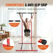 Adjustable Height Dip Station Pull Up Bar Multi-Function Home Gym 220LBS