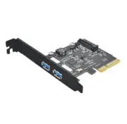 2 Ports USB3.2 Type A Gen2 10Gbps PCIe X4 Adapter Controller Card