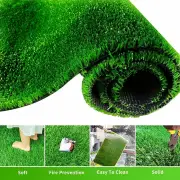 Premium Quality UV Resistant Artificial Grass Mat 15mm Thick Fire Retardant PP+PE Material Easy Clean Cut to Fit Indoor